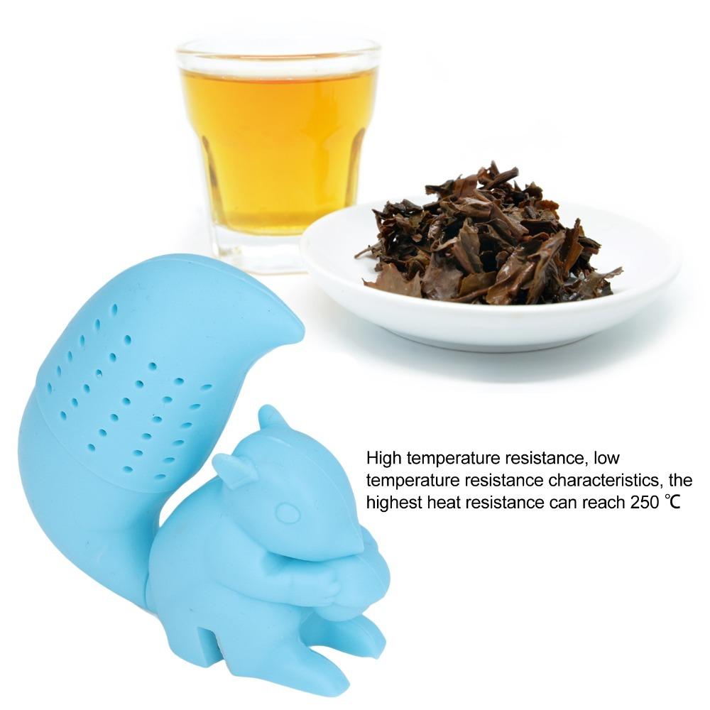 Silicone Squirrel Tea Strainer Food Grade Silicone Tea Strainer Squirrel Tea Filter  Tea Brewing синий
