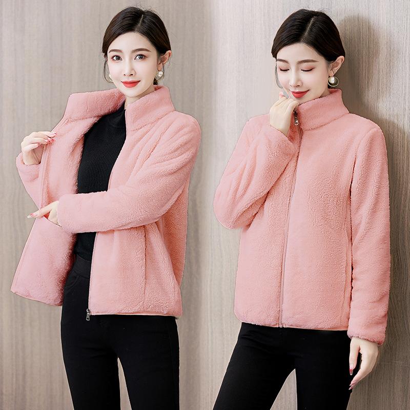 Women's Autumn Coat Women's Autumn and Winter Outer Women's High-end Women's Clothing Light Luxury Aura Strong Lamb Wool Sweater