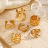 Lats Fashion Geometric Open Ring Stacked Irregular Ring For Women Party Festival Accessories