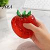 Red Strawberry Sensory Toy Clear Stress Ball Toy, Giant Pink Squeeze for Relieve Stress, Fake Fruit Fidget Relaxation Hand