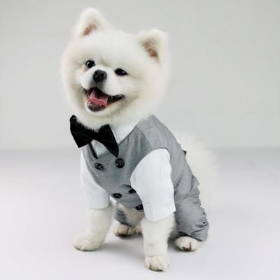 Washable Pet Formal Shirt Creative Puppy Costume Practical Dog Wedding Suit  Cat