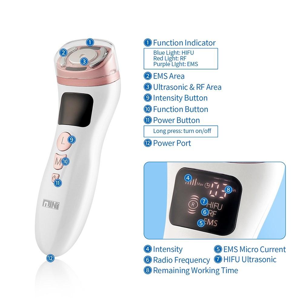 Mini HIFU Radiofrequenz Multifunktions-Schönheitsinstrument Gesichtsstraffung und Festigung Anti-Aging RF EMS Maschine