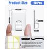 LZC Hooks for Outdoor String Lights Clips: 20 Pack Large Clear Rectangle Outdoor Light Clips Waterproof Adhesive Strips - Heavy Duty Outside Hanging