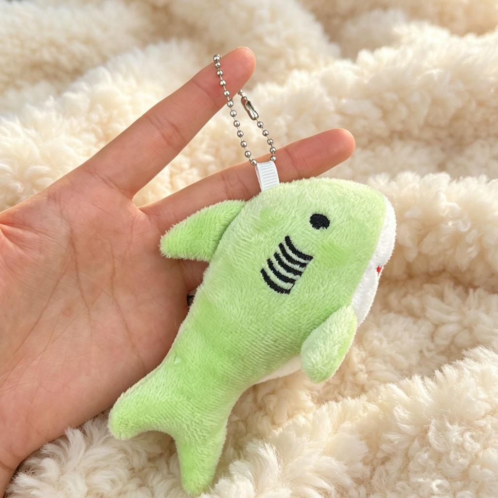 Cross-Border Plush Shark Keychain Pendant - Cute Wedding Toss Doll Bag Charm