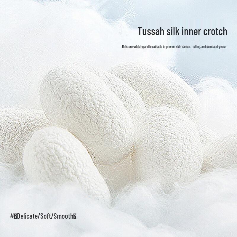 Yiershuang Women's 60-Count Silk Antibacterial Mid-Waist Briefs 3-Pack