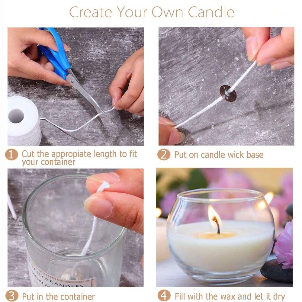 White Cotton Core 61 Meter/Roll Candle Handmade New Candle Core  Household