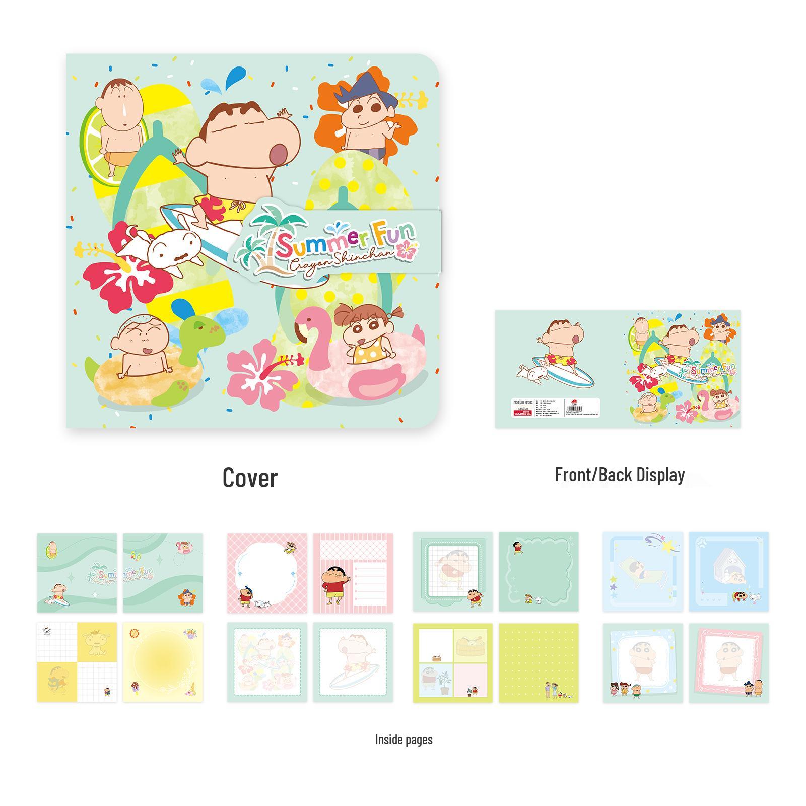 Crayon Shin-chan Official Magnetic Buckle Cute PU Leather Notebook