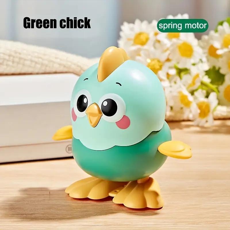 1Pc Clockwork Chicken Jumping Toy Manual U Winding Jumping Doll Youngsters's Puzzle Animal Model Crawling Funny Toy Party Gift