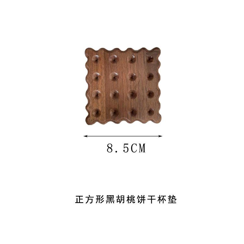 New Creative Biscuits Wooden Cup Mat Natural Wooden Tea Cup Mat Mugs Milk Cups Coffee Cup MatsCup Trays Heatproof Pads Placemat