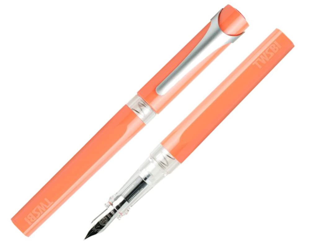 Twisbee Swipe Salmon Fountain Pen, Dual-Use, Medium Nib, TW110013