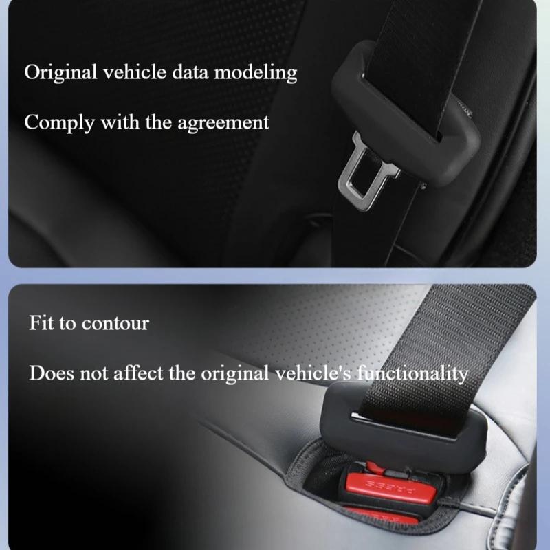 For Tesla Model Y Juniper 2025 Car Seat Belt Anti Scratch Protector Case Silicone Seatbelt Buckle Cover New Model3+ Accessories