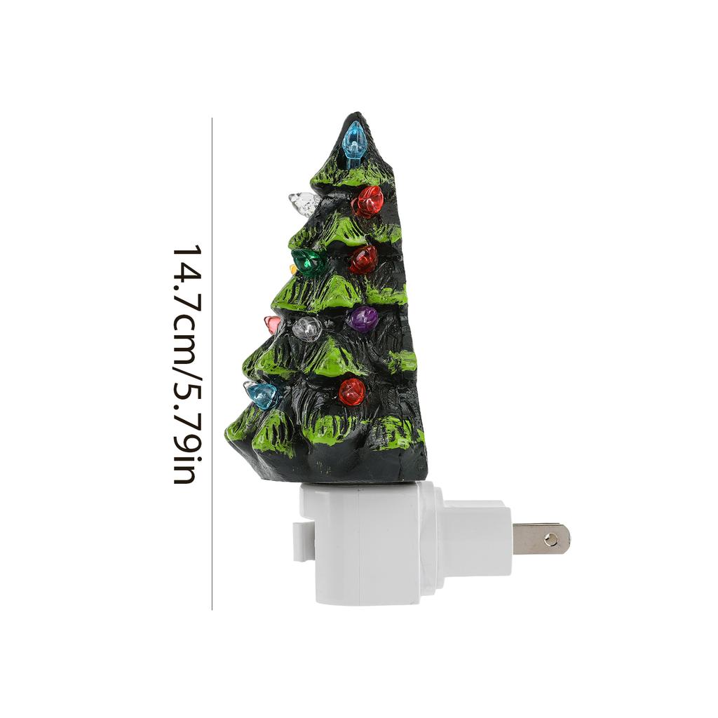 Resin Wall Plug In Night Light 360 Degree Swivel Plug Resin Vintage Night Light Hand Painted Wall Decor for Christmas Home Decor