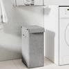VidaXL Foldable Laundry Basket Grey 26x34.5x59.5 Cm Faux Linen Fabric 351039