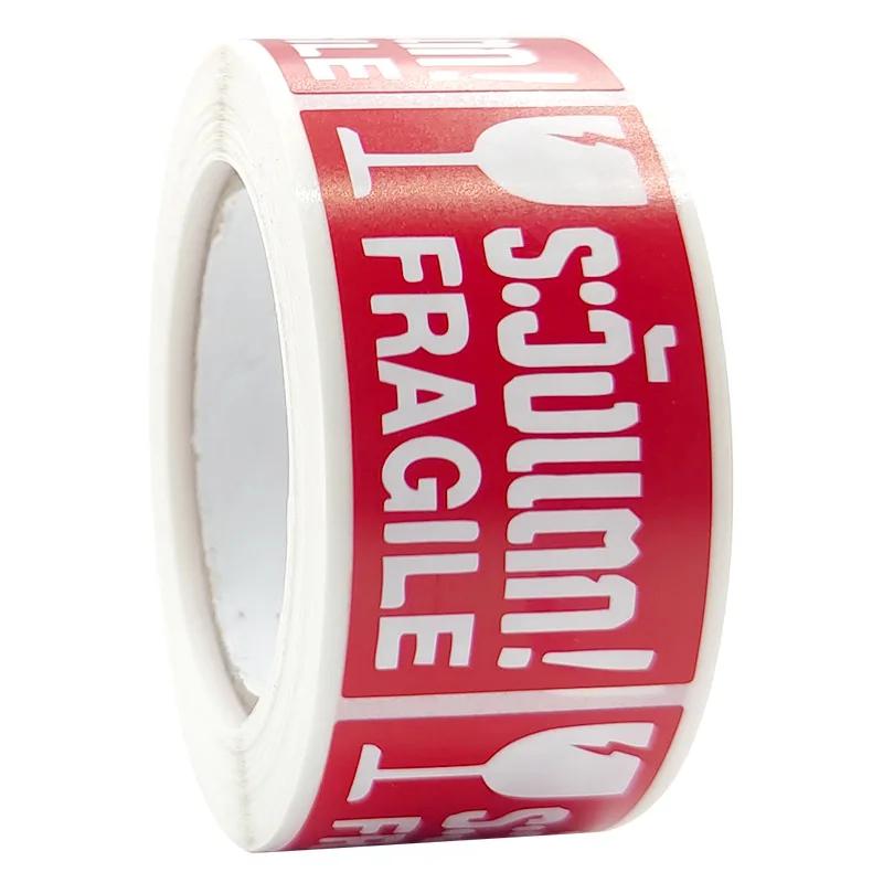 60/250pcs Fragile Warning Label Sticker Please Handle With Care For Goods Shipping Express Label Packaging Warning Sign Tag