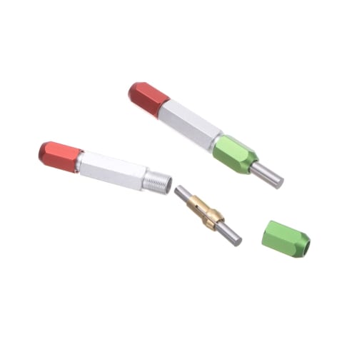 uxcell Aluminum Alloy Pin Gauge Handle, 5-6 mm Clamping Range, Double-Ended Gauge Handle for Industrial Plug Gauges