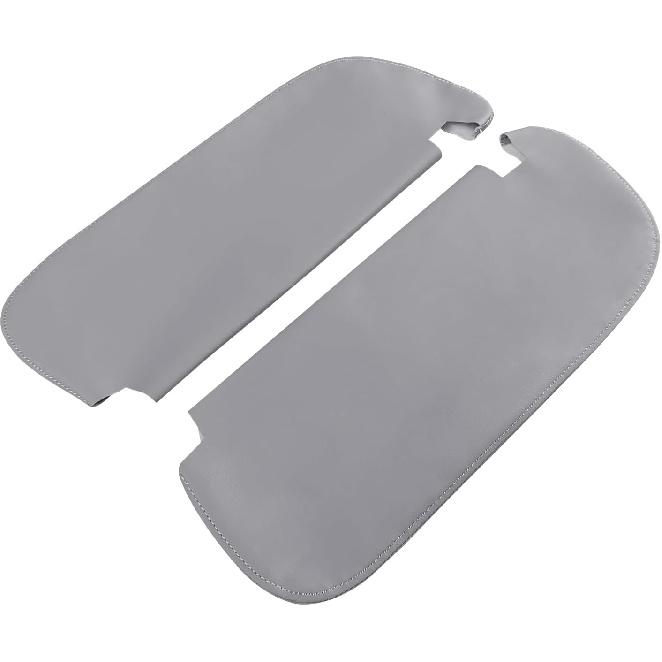 Sun Visor Cover, Replacement Gray Leather Cover Skin Compatible with Dodge RAM 1500 2500 1994-2001