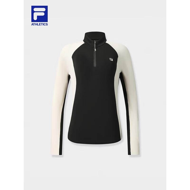 FILA Women s Colorblock Half-Zip Knit Long Sleeve Top M