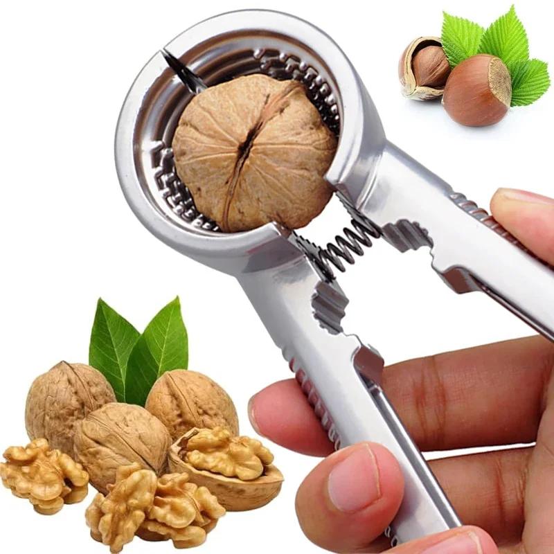 Portable Nut Crackers Metal Heavy Duty Walnut Cracker Opener Walnut Pliers Clips Nut Shelling Tools Household Kitchen Gadgets