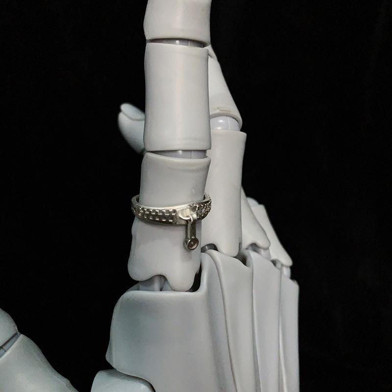 Anime Jojos Bizarre Adventure Stand-In Zipper Ring Open Ring For Women Men Lover Vintage Jewelry