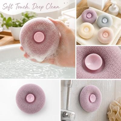 Doccia con Ventosa - Spugna da Bagno Morbida a Rete per Lavare il Corpo - Accessori da Bagno