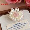 Diy Korean Beaded Flower Shoe Charms Clear Crystal Jelly Shoes Accessories Removable Clips For Sneakers Flats Sweet Decorations
