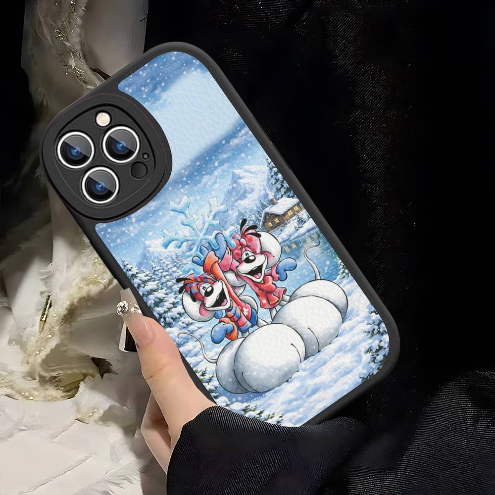 Cartoon D-Diddl Phone Case For IPhone 16 15 14 13 12 11 Pro Max Plus Leather Shockproof Cover