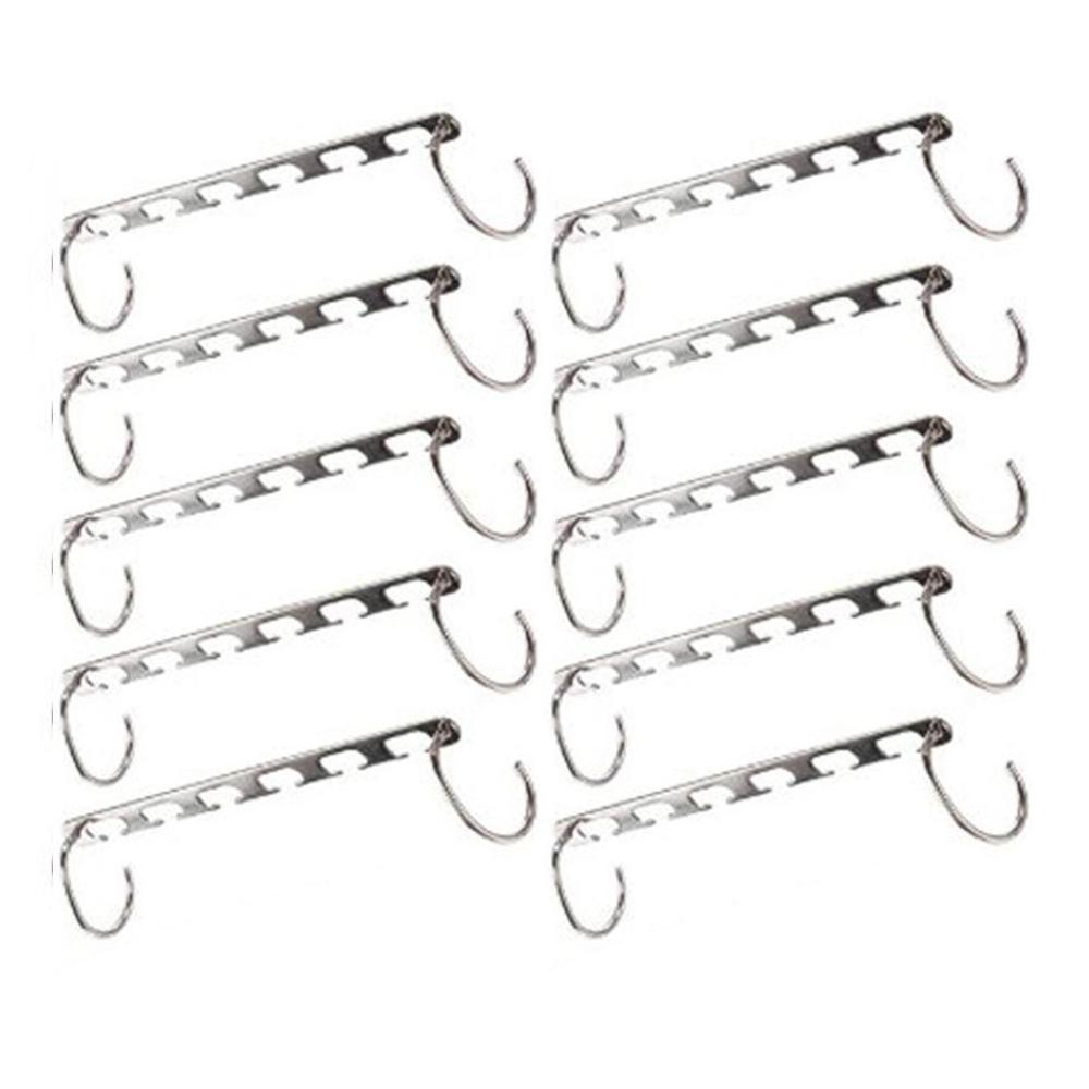 2/4/6/8/10pcs Magic Clothes Hangers Hanging Chain Metal Cloth Closet Hanger Shirts Tidy Save Space Organizer Hangers
