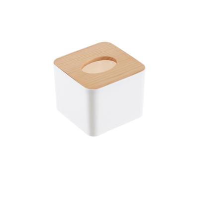 Wood, PP Tissue Box Cover Square Storage Organizer Kitchen Paper Towel Dispenser  Home Use