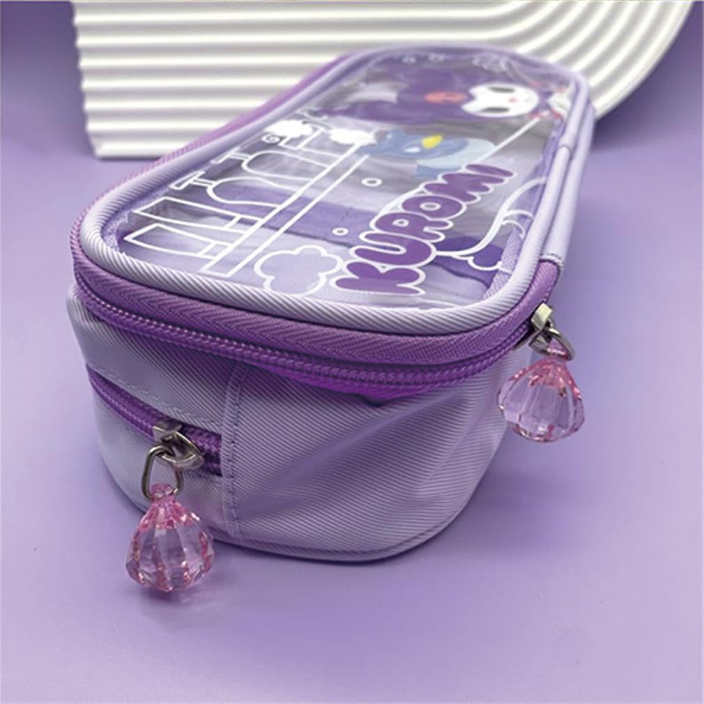 GREDINO Kuromi Pencil Case Stationery Box Pencil Case Kuromi Pen Holder Simple Large Capacity Kuromi Pen Case Stationery Box Multifunctional Bag