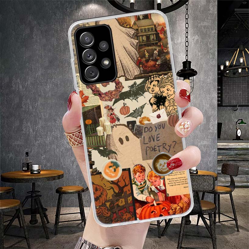October Fall Halloween Spooky Pumpkin Phone Case For Samsung Galaxy A71 A51 A41 A31 A21S A11 A70 A50 A40 A30 A20E A10S A20S A6 A