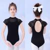Child Girls Ballet Dress for Kids Girls Summer Mesh Splice Short Sleeve Dance Leotard