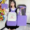 Four-piece Korean Style High capacity Backpack for Junior High School Students In The Campus New School Bag for Girls