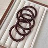 5Pcs Fashion Solid Thin Phone Cord Headband High Elasticity Simple and Durable Rubber Band Women's Ponytail Hair Rope Headwear