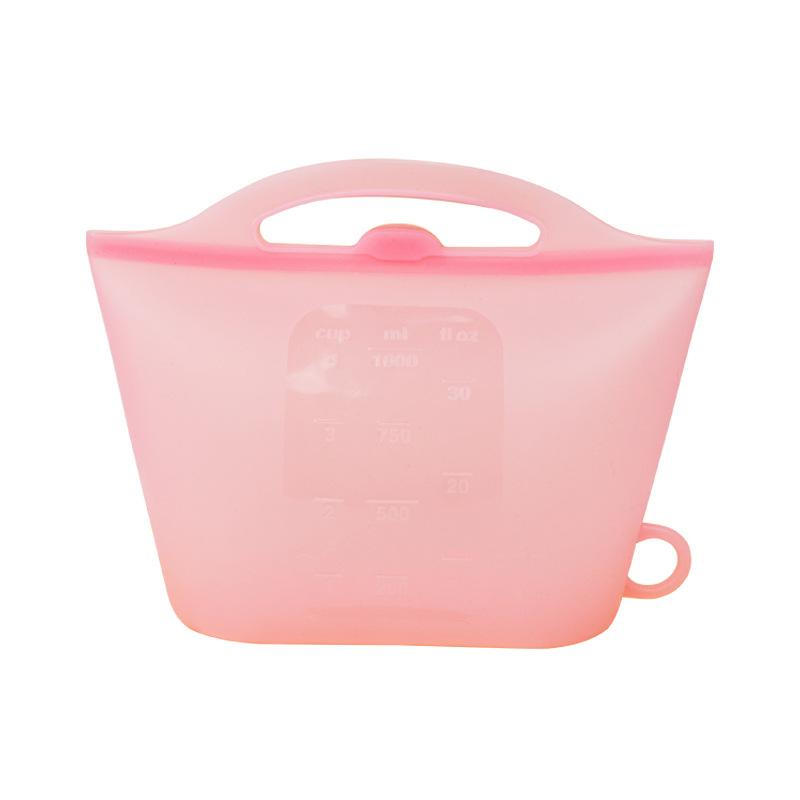 Silicone Reusable Food Bag Freezer Food Container Heat Resistant Leakproof Fresh Keeping Bags Sub-packing Sealing Bags