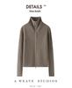 Women's Elegant Striped Cashmere Hooded Cardigan - Double Zipper Slim Fit (2026 Autumn/Winter)