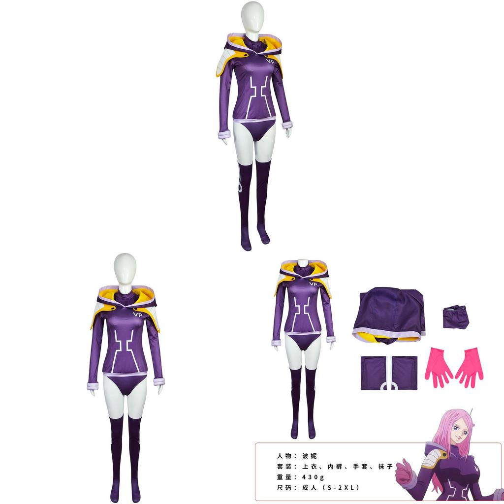 Costume Cosplay di One Piece per Jewelry Bonney con Materiale Spandex per Role Play Anime