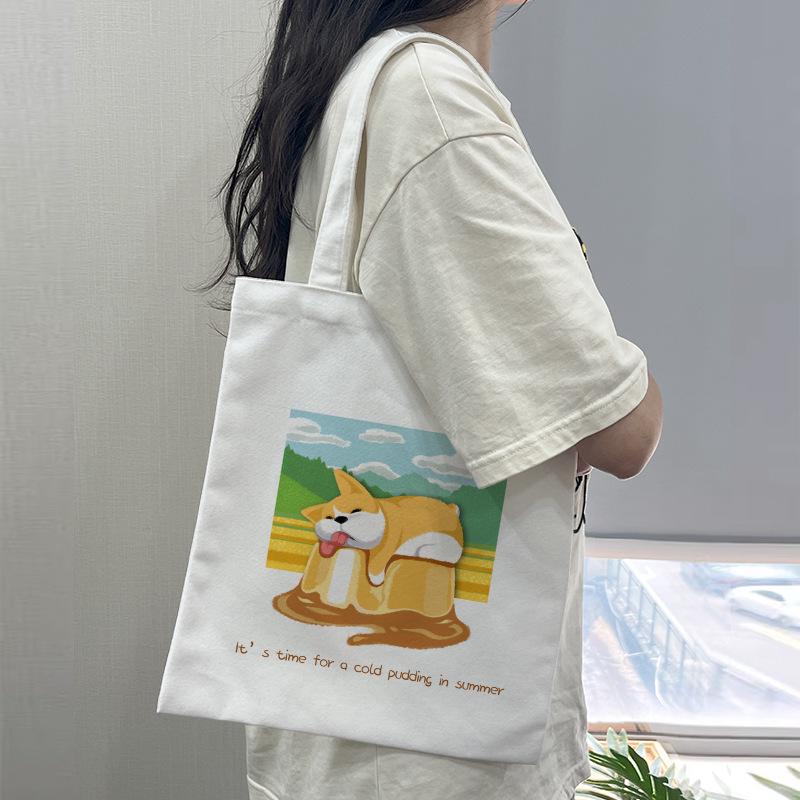 Eco-Friendly DIY Canvas Tote Bag with Custom Logo for Advertising