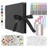 Creative Photo Album and Scrapbook Set with Bows, Doodles, and Souvenir Pages