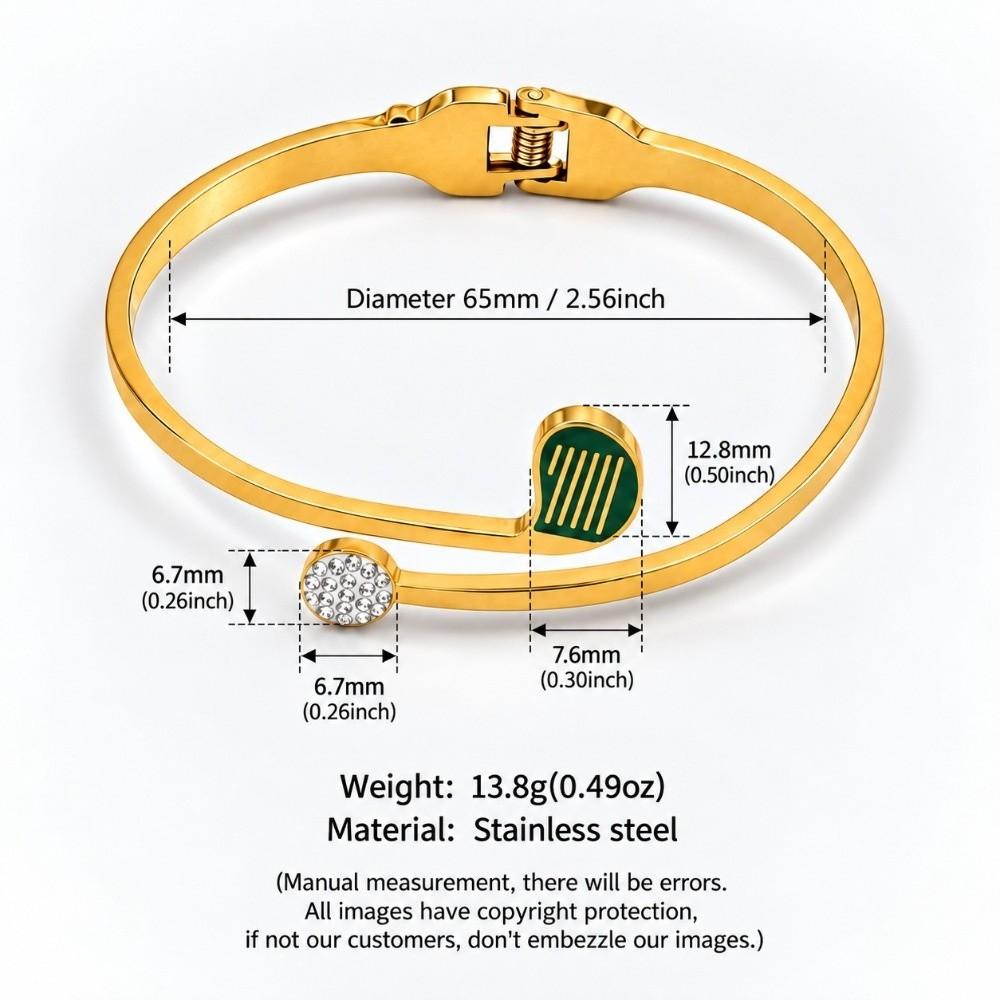 Rugby Baseball Golf Ball Sports Bracelets Non-fading Open Bangles Bracelets for Women Lady's Gift