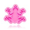 Handmade Glossy for Frog for Key Chain Decor Mold Shiny Cartoon for Frog Shape Keychain Resin Mold DIY Crafts Pendant Si