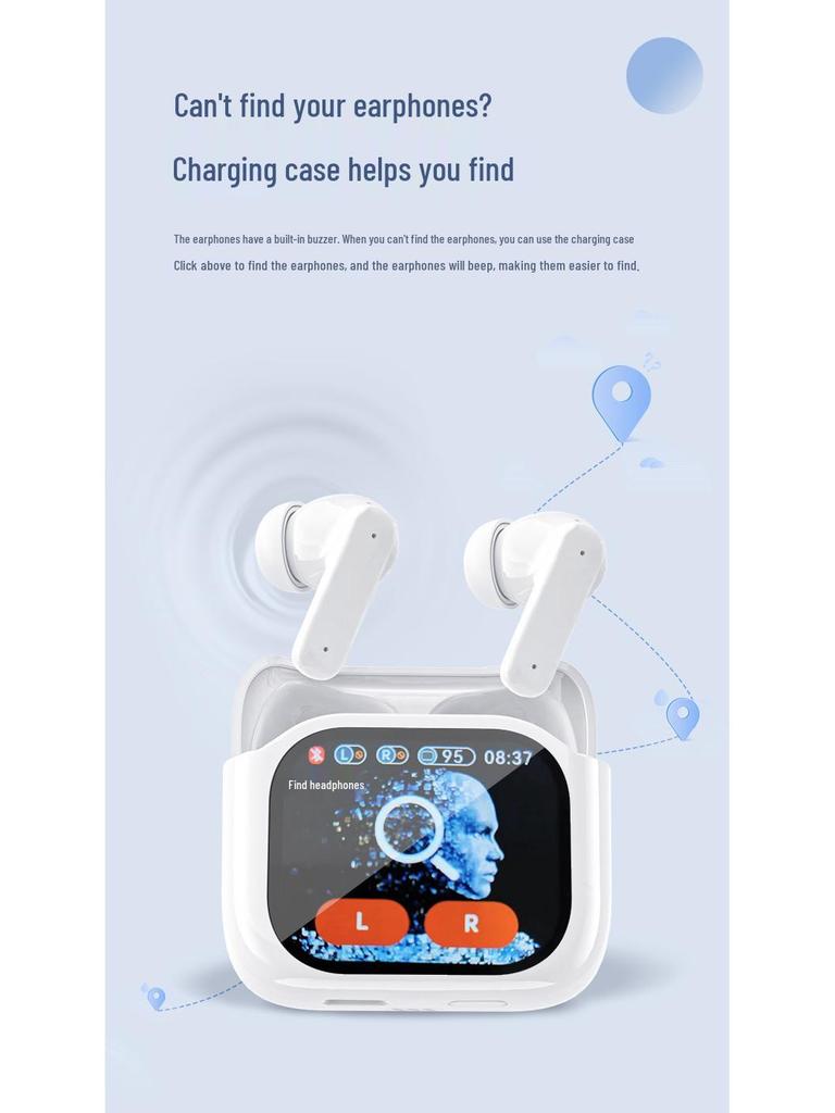 JM19 Kabellose Bluetooth ANC Geräuschunterdrückende Sport-In-Ear-Stereo-Kopfhörer mit KI-Übersetzung.