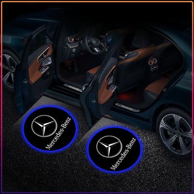2 Pezzi Luci di Cortesia Wireless per Portiera Auto Logo LED Proiettore Ombra di Benvenuto Lampada Per Mercedes Benz W204 W212 W176 GLC CLA GLA Classe E C G M R S AMG