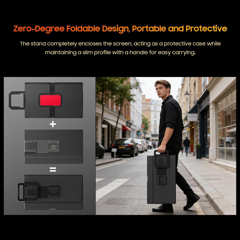 Blackview Table 10 Portable Monitors, 23.8inch FHD+ TÜV SUD 100Hz IPS, 80W Reverse Charging Support, Built-in BOX Speaker