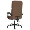 Massage Office Chair In Brown Fabric