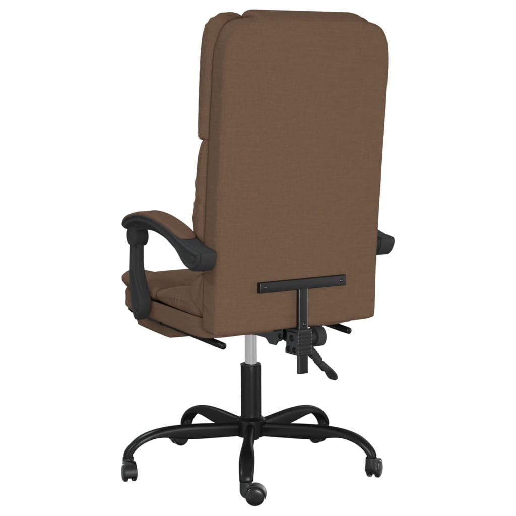 Massage Office Chair In Brown Fabric