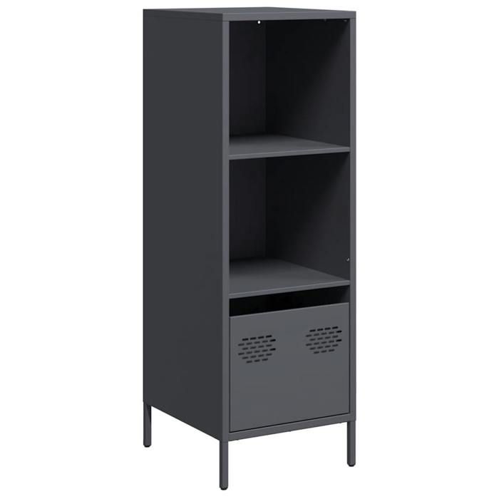 VidaXL Buffet haut anthracite 35x39x103,5 cm acier, armoire à livres, armoire à livres moderne, étagère à livres, étagère et 851378
