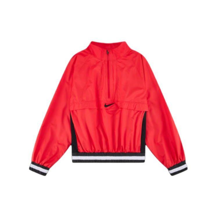 

Nike Repel Long-Sleeve 1/2-Zip Jacket Color Block Striped Print Pullover Kids Jackets Red FN8318-657 M