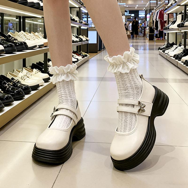 French Mary Jane Small Leather Shoes Women's Autumn New Platform Versatile Skirt British Style Round Head Single Shoes