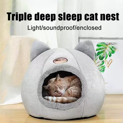 Katzennest Schlafkomfort weiche warme Unterlage schlafendes Katzennest Winter bequemes Nest geeignet für kleine, mittlere und große Katzennester