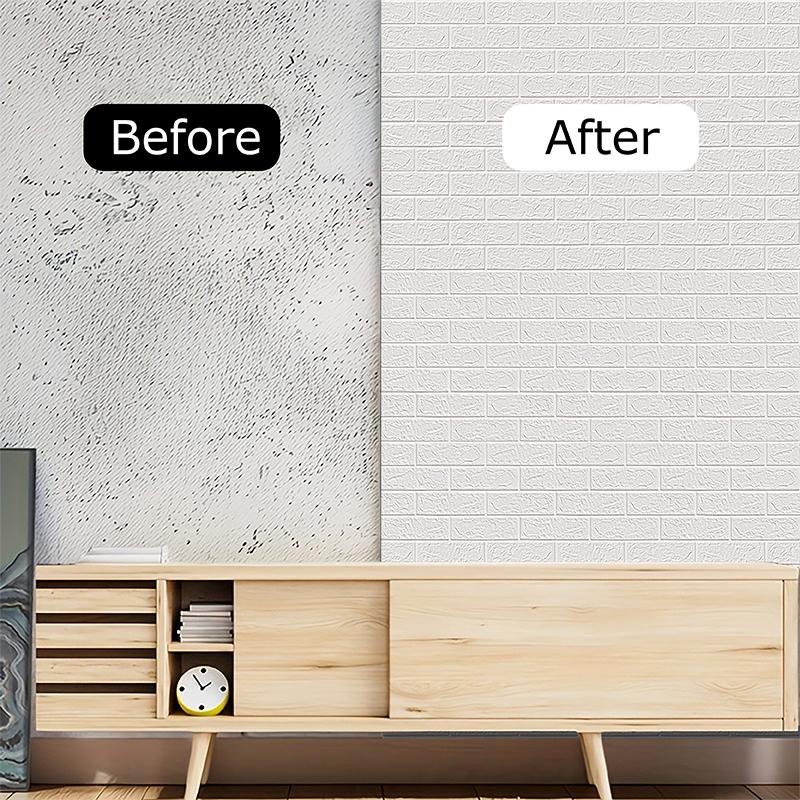 Wall and ceiling 3D self-adhesive wall sticker solid color wallpaper 35X38.5cm